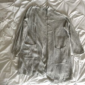 American Eagle Long Light Grey Cardigan Size Medium